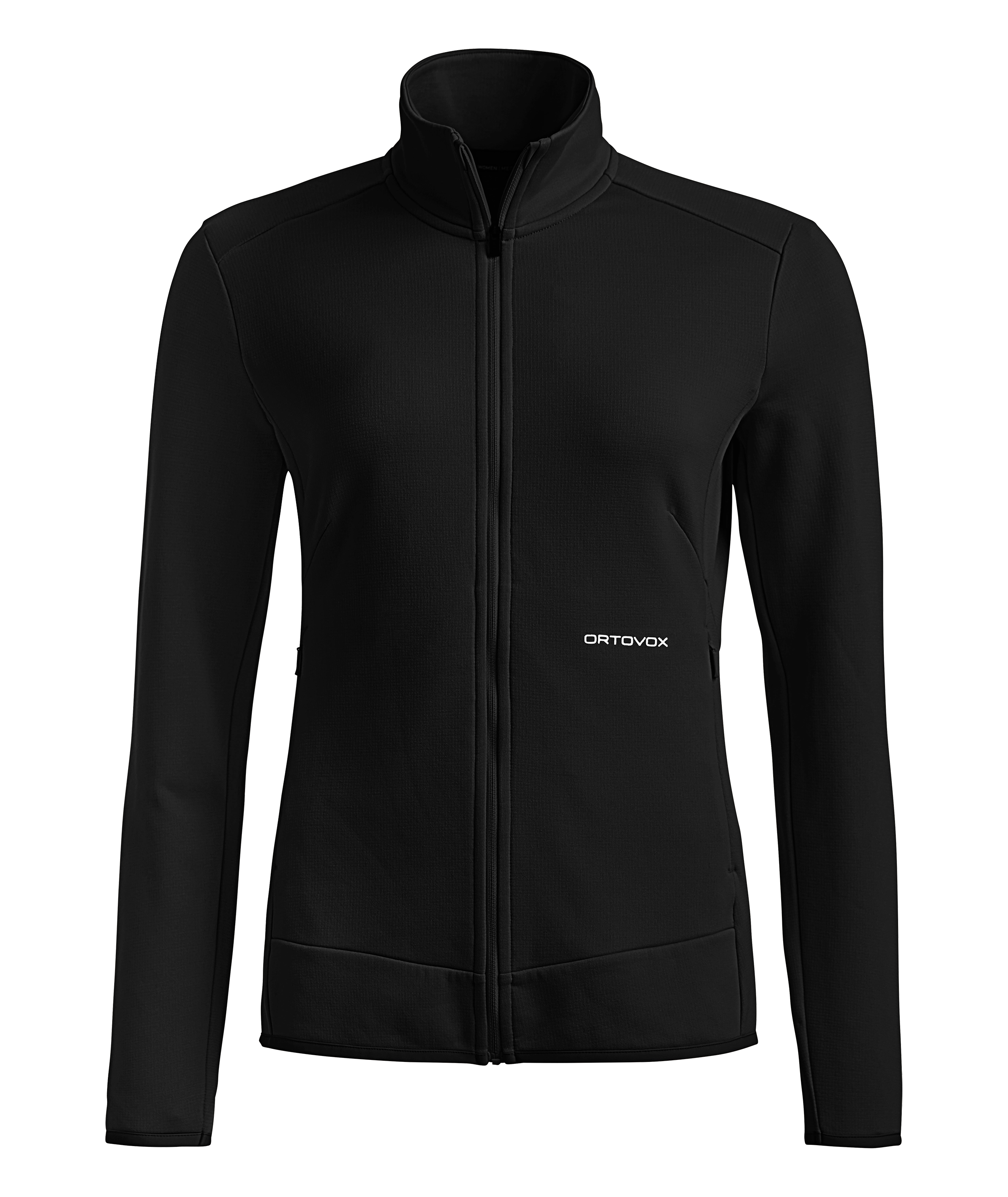 FLEECE LIGHT JACKET W jacket, zip-up, softshell, black, full-zip