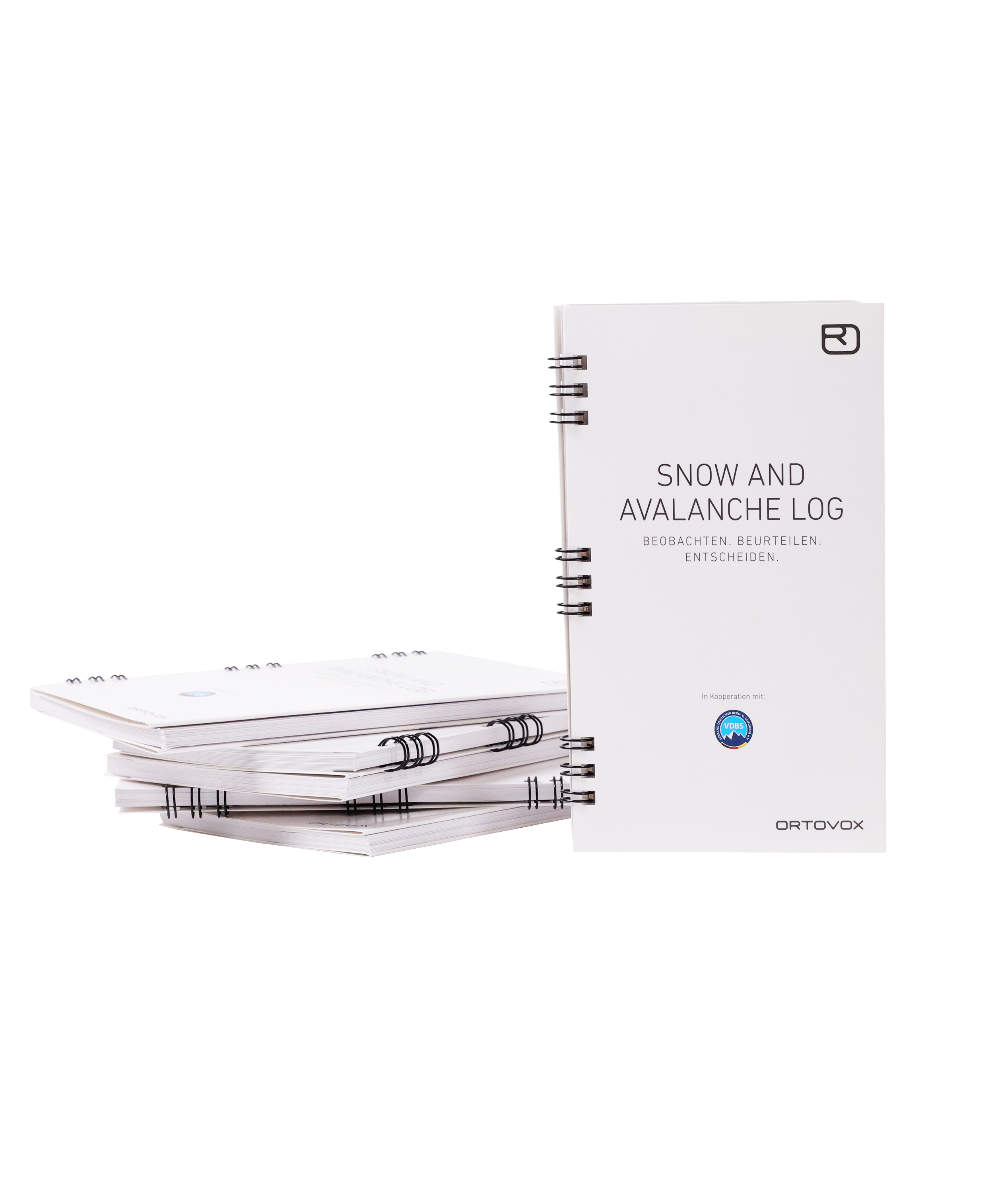 SNOW AND AVALANCHE LOG BUNDLE logbook, spiral-bound, white, notebook, snow and avalanche log