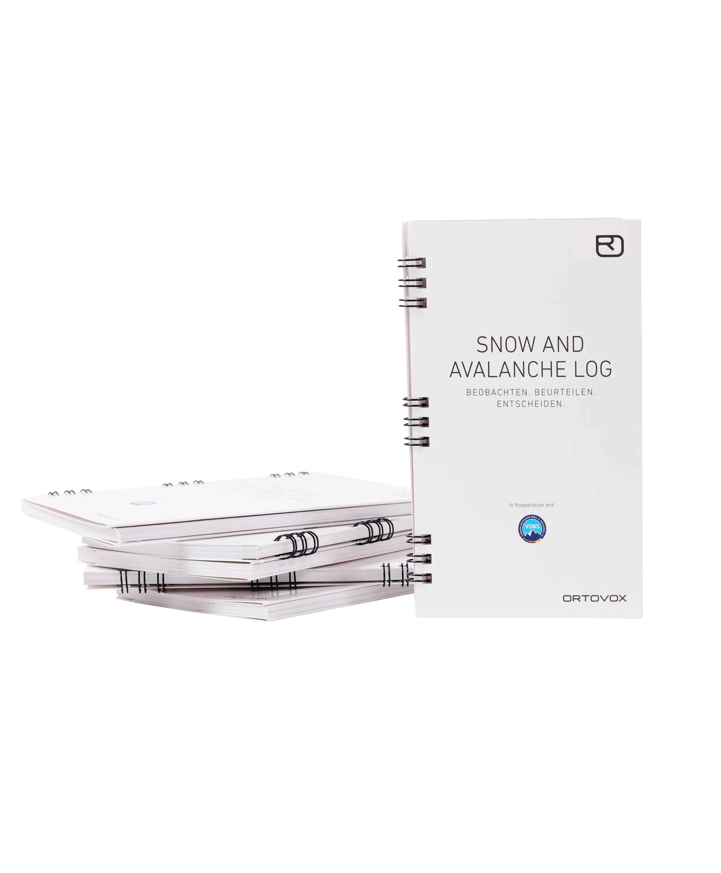 SNOW AND AVALANCHE LOG BUNDLE logbook, spiral-bound, white, notebook, snow and avalanche log