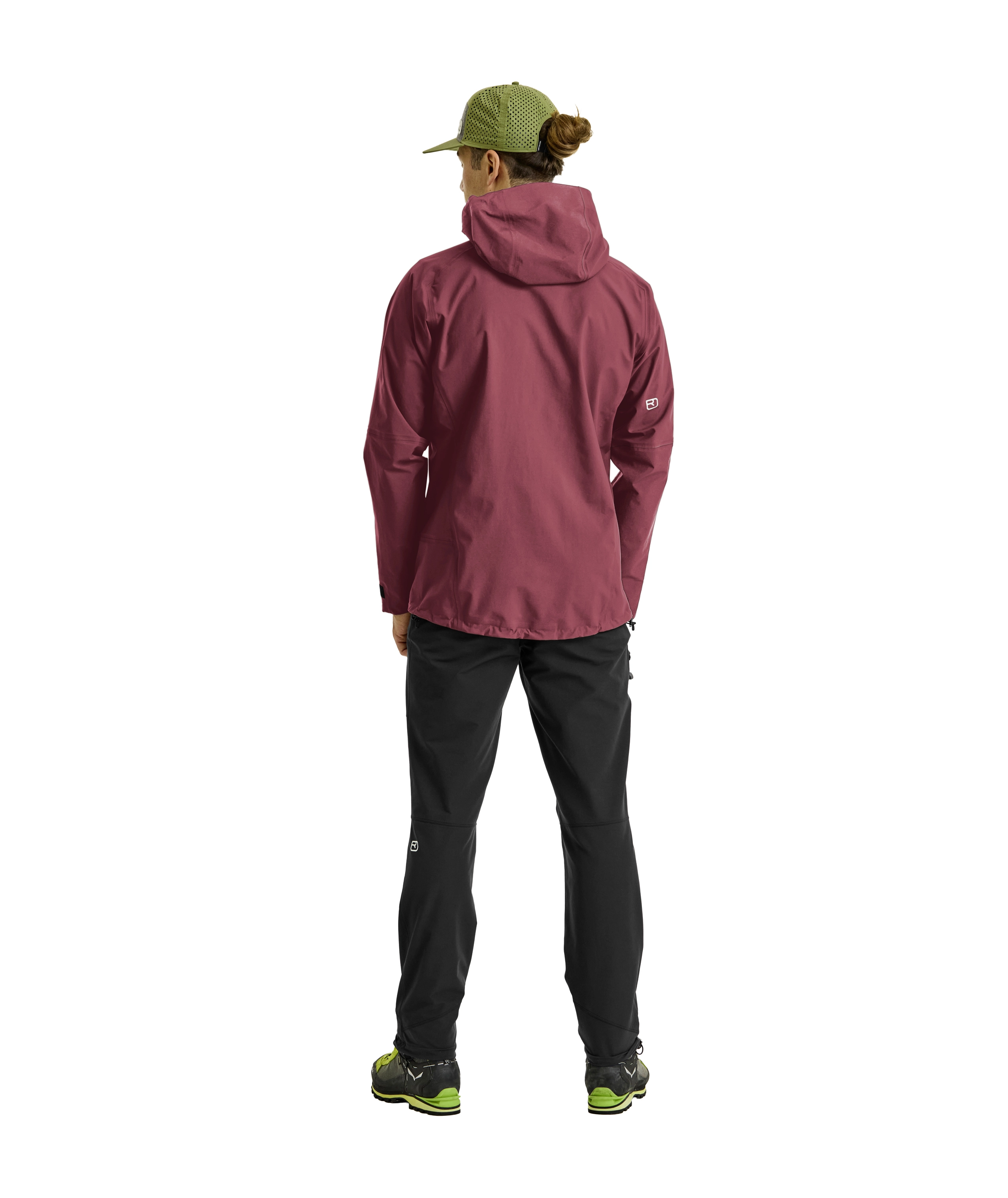 70258-36201-SECEDA_3L_JACKET_M-M-02.jpg, jacket, hooded, maroon, windbreaker, back view