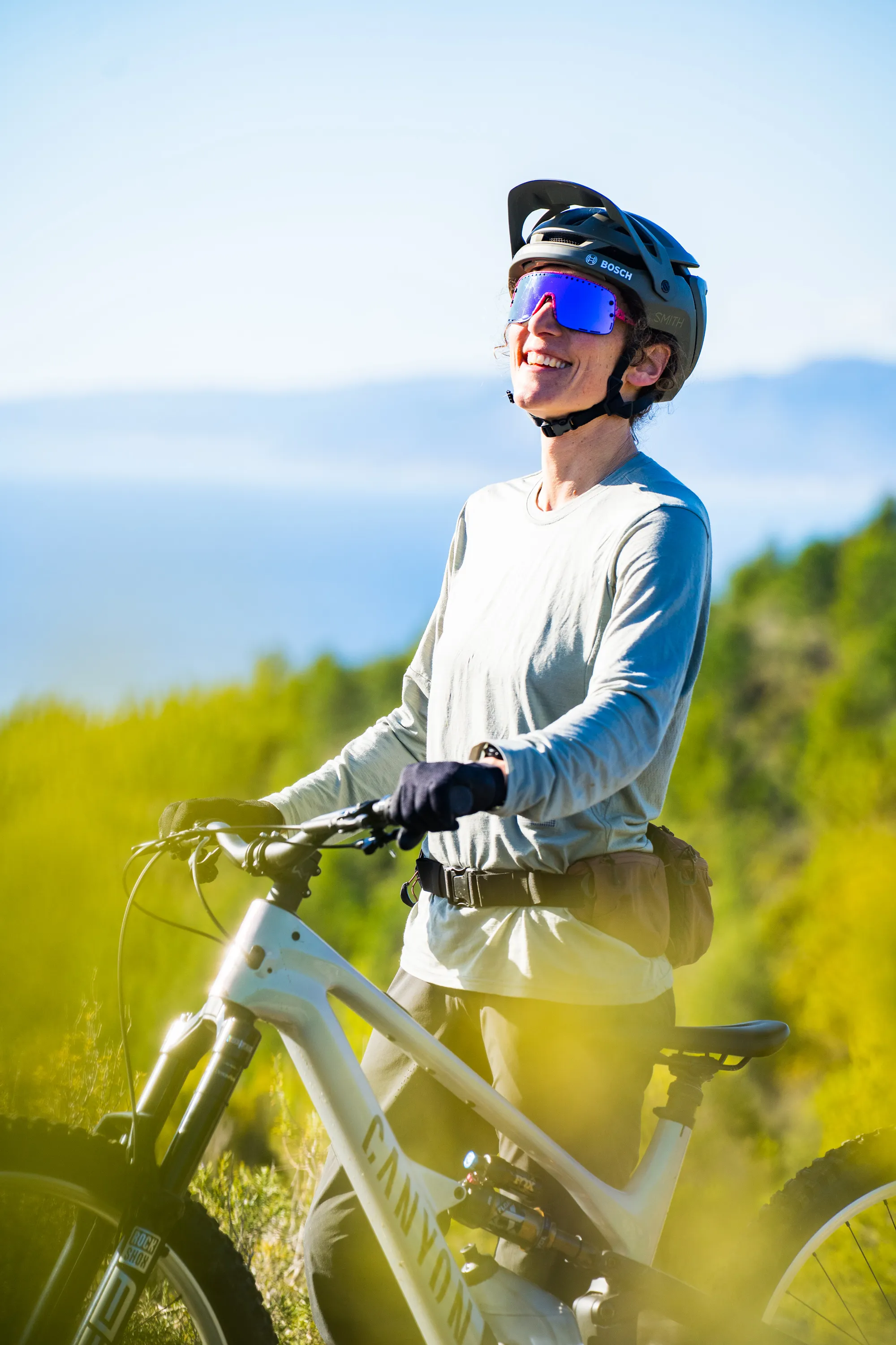 cyclist, bike, mountain bike, helmet, glasses
