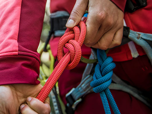 Figure eight loop on the harness