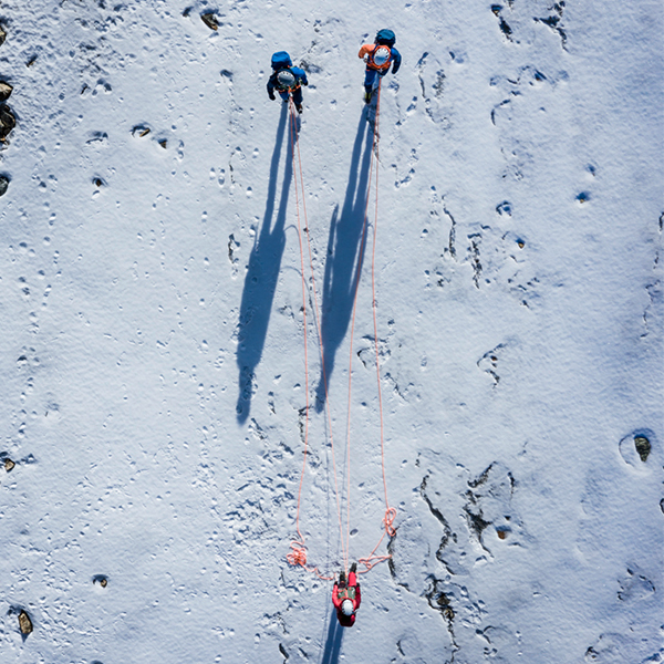 Ziehharmonikamethode Gletscher