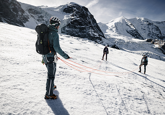 Les bonnes distances dans une cordée à trois