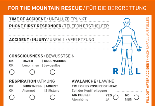 Notfallkarte - Schneller Überblick für die Bergrettung
